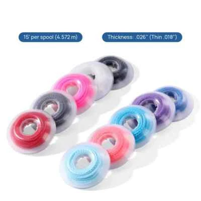 Dental Orthodontic Elastic Rubber Power Chain Braces Bands Short/Long/Close - Image 1 of 4