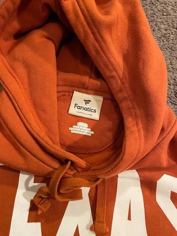 Men's Fanatics NCAA University Texas Longhorns Orange Hooded Sweatshirt Hoodie Cover