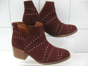ROXY LEDER COWBOYSTIEFEL 3 Handmade Western American Biker Lila Nieten Knöchel - Bild 1 von 8