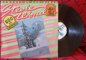 STEVIE WONDER ** Someday At Christmas ** 1984 SPAIN REISSUE LP w/ TOUR STICKER! - Picture 1 of 5