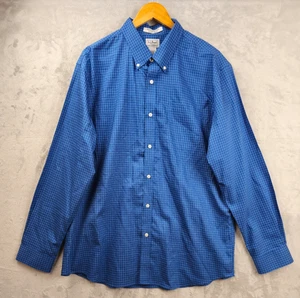 Camicia LL Bean con bottoni uomo XL Gingham a quadri antirughe leggermente aderente - Foto 1 di 6