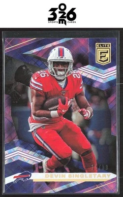 Devin Singletary 2020 Donruss Elite Purple #10 #/99 - Image 1 of 2