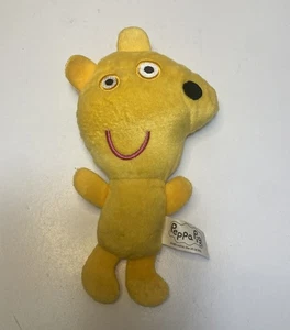 Peppa Pig Yellow Teddy Bear Jazwares Plush Flat Stuffed Animal 2003 - Picture 1 of 6