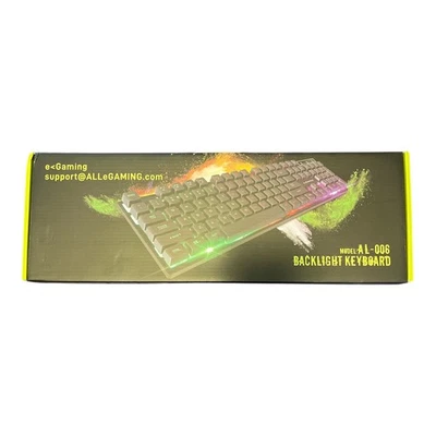 Teclado para juegos retroiluminado RGB con cable EGaming AL-006 Foto 1 de 3