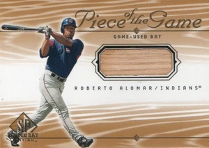 2001 SP Game Bat Edition - Piece of the Game Roberto Alomar #RA (MEM) - Picture 1 of 2