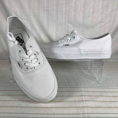 Vans Authentic Shoes Womens Sz 9 Mens Sz 7.5 True White Canvas Classic  - Image 1 of 4