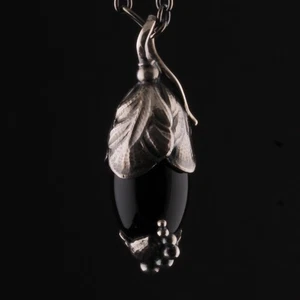 GEORG JENSEN Sterling Anhänger des Jahres 2024 mit Onyx. 20001391. NEU! - Bild 1 von 5