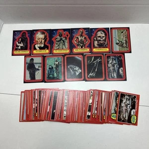 Vintage 1977 Topps Star Wars Red Series 2 Card Sticker Lot - Picture 1 of 4