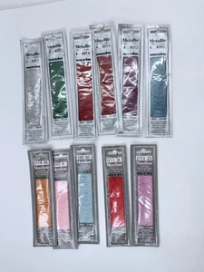 Lot OF 11 Madeira Metallic And Mouline Needlepoint Thread 22 11 Yards Red Blue - Picture 1 of 7