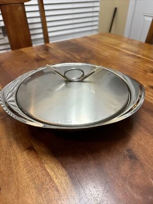 Guy Degrenne stainless steel serving dish With cover Lid (TD) - Image 1 of 4