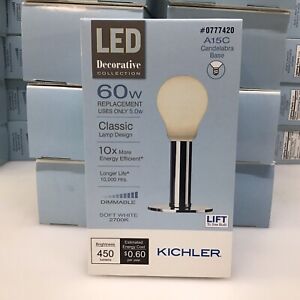 Lot Of 37 Kichler Candelabra Base Lightbulb LED A15C BULB 5W Dimmable Soft White