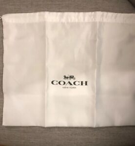 ❤️ 1 New Coach 16”x13”Drawstring Dust Bag Black /White