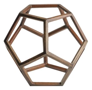 Da Vinci Platonic Dodecahedron 3D Geometric Model 5" Polyhedron Interior Accent - Picture 1 of 1