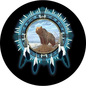 Dream Catcher Bear Spare Tire Cover All Sizes Available-back up camera optional - Picture 1 of 5