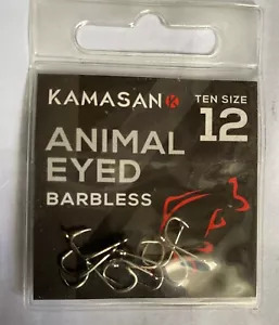 Kamasan Animal Eyed Barbless Hooks. All Sizes Available RRP £1.99 - Picture 1 of 1