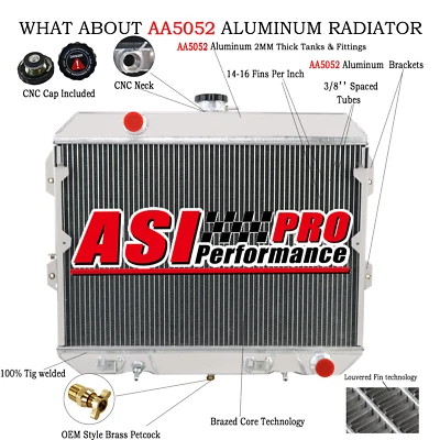 3 Row Aluminum Radiator For 1981-1983 Nissan Datsun 280ZX,L28E 2.8L L6 GAS AT/MT Foto 1 de 4