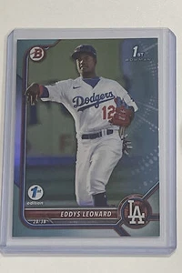 EDDYS LEONARD 2022 Bowman 1st Edition SKY BLUE FOIL PARALLEL #BPPF-57 Dodgers - Picture 1 of 2