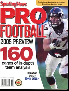 SPORTING NEWS PRO FOOTBALL MAGAZINE 2005 - JOHN LYNCH BRONCOS - Picture 1 of 1