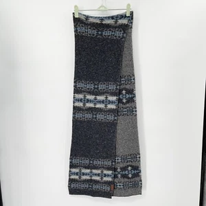 Pendleton Southwest Print Speckled Knit Wrap Scarf O/S Gray Blue Oversized - Picture 1 of 7