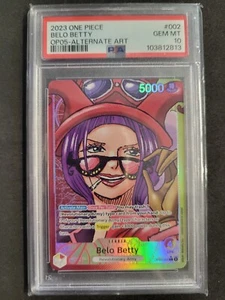 2023 One Piece, Belo Betty, OP05-0002 Leader Alt Art, PSA 10, inglés - Imagen 1 de 2