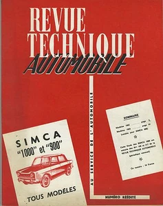 (35B)bis  REVUE TECHNIQUE AUTOMOBILE SIMCA 1000 et 900 - Picture 1 of 1