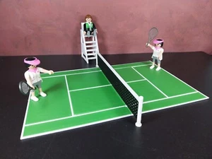 Diorama Playmobil CUSTOM cancha de tenis y silla juez - Bild 1 von 4