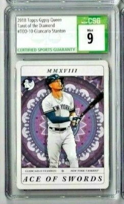 2018 Topps Gypsy Queen Giancarlo Stanton Tarot of the Diamond CSG 9 - Image 1 of 2