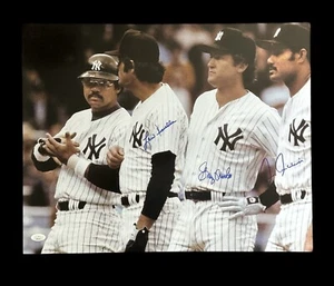 Yankees Lou Piniella, Graig Nettles, Chris Chambliss Signed 16x20 Photo w/JSA - Picture 1 of 1