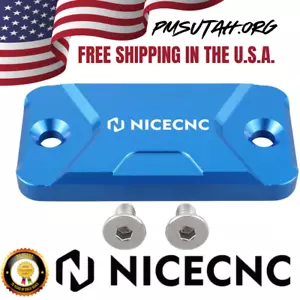CNC Brake Reservoir Cover 06-2018 Kawasaki KX450F KX 450F Blue Cylinder Cap Lid - Foto 1 di 10