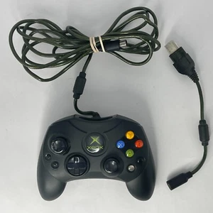 Controller cablato originale Xbox OEM S Type nero con cavo staccabile - Foto 1 di 7