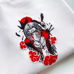 Custom Anime Manga Inspired Embroidered Crewneck Sweatshirt Hoodie TShirt - Picture 1 of 12