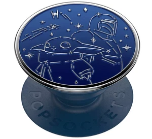 Popsockets PopGrip- STAR WARS ENAMEL MANDALORIAN- Baby Yoda & The Protector- NEW - Picture 1 of 5