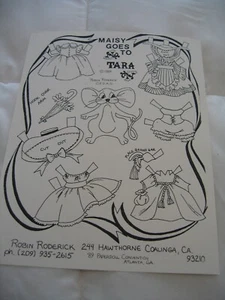 Vintage 1989 Paper Doll Convention Georgia Maisy Goes to Tara Robin Roderick NEW - Picture 1 of 1