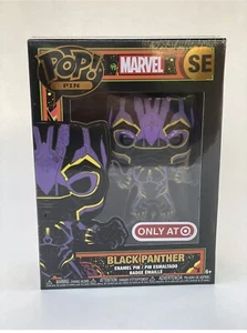 Marvel Funko Pop! Pins - Black Light Black Panther Target Exclusive (GITD) - Picture 1 of 6