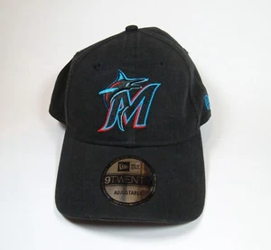 Brand New 9FIFTY Baseball Cap - MLB Miami Marlins Basic Black Snapback Hat - Picture 1 of 3