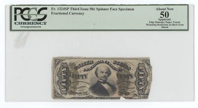FR-1324SP $.50 Third Issue Fractional Currency  50 Cents Graded PCGS  Specimen - Image 1 of 2
