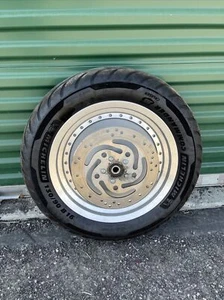 Nice! OEM Factory HARLEY-DAVIDSON SOFTAIL Fatboy Front Wheel Rim with Tire - Picture 1 of 16
