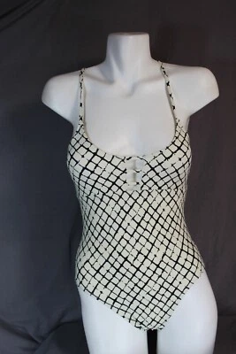 Roupa de banho Ella Moss usada peça única forrada sem fio tamanho P - Imagem 1 de 4