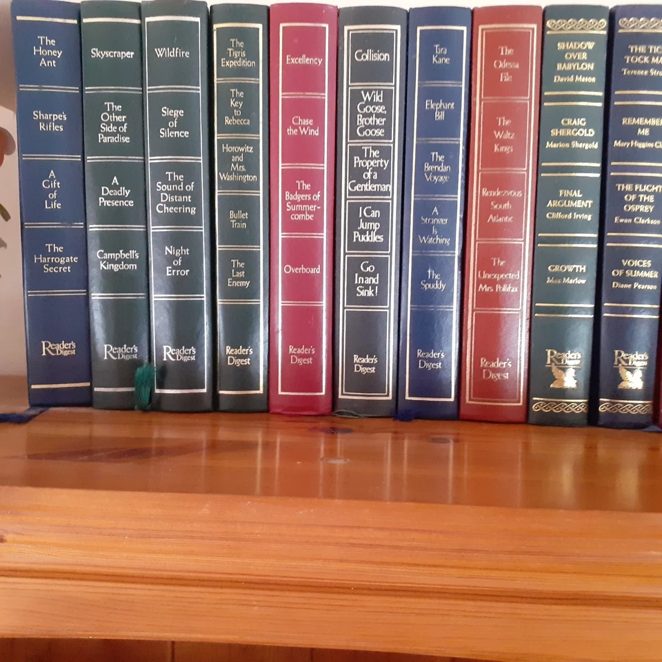 Readers Digest Condensed Books Hardback - Red, Gold, Blue and Green covers - Image 1 of 4