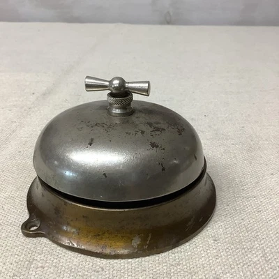 Antique Mechanical Pull Doorbell Victorian Era Vintage Round Doorbell - Image 1 of 4