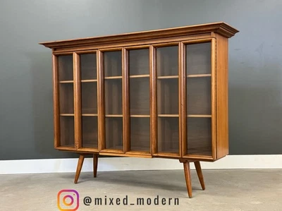 Walnut Mid Century Modern Bookcase - Image 1 of 4