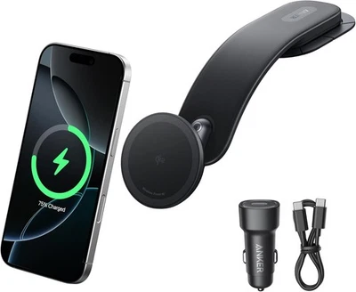 Anker Nano Magnetic Wireless Car Charger, 360° Adjustable with Detachable Pad - Image 1 of 3