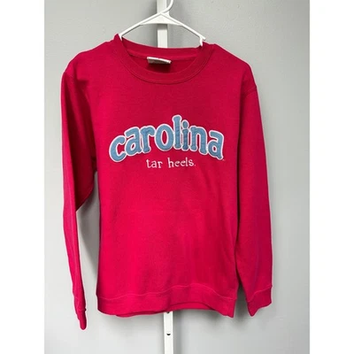 Carolina Tar Heels Sudadera Pequeña Rosa Bordada Ropa Universitaria Foto 1 de 4