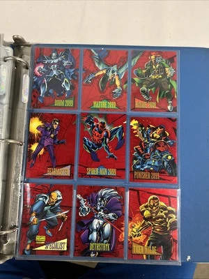 1993 MARVEL UNIVERSE 2099 RED FOIL  1-9 COMPLETE INSERT SET SKY BOX - Image 1 of 4