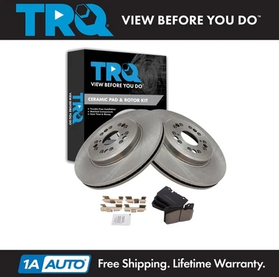 Kit de pastilha de freio dianteiro TRQ e rotor rotor de freio para 1995-2000 Lexus LS400 - Imagem 1 de 4