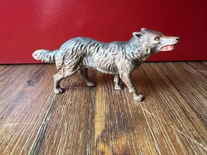 Vintage Elastolin Composite Wolf Figurine Toy - Picture 1 of 6