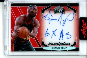 2021 Leaf Metal Inscriptions Shawn Kemp Autograph "6X AS" Red #10/100 - Picture 1 of 2
