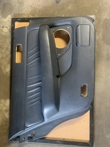 96-04 ACURA 3.5 RL Sedan Rear Left Driver Door Card Panel Black Leather OEM #T - Picture 1 of 5