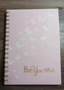 Be-You-tiful Inspirational Journal, rosa, mit Schmetterlingen, spiralgebunden, gefüttert - Bild 1 von 8