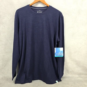 Coolibar Mens South Clove Long Sleeve Slub Tee T-Shirt Size L Blue UPF 50+ - Picture 1 of 15